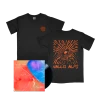 Vallis Alps Cleave 12" Vinyl And Flower Tee -Cap Shop 230221 VallisAlpsMerchDesign ProductImages BundleBlackTee FEB23