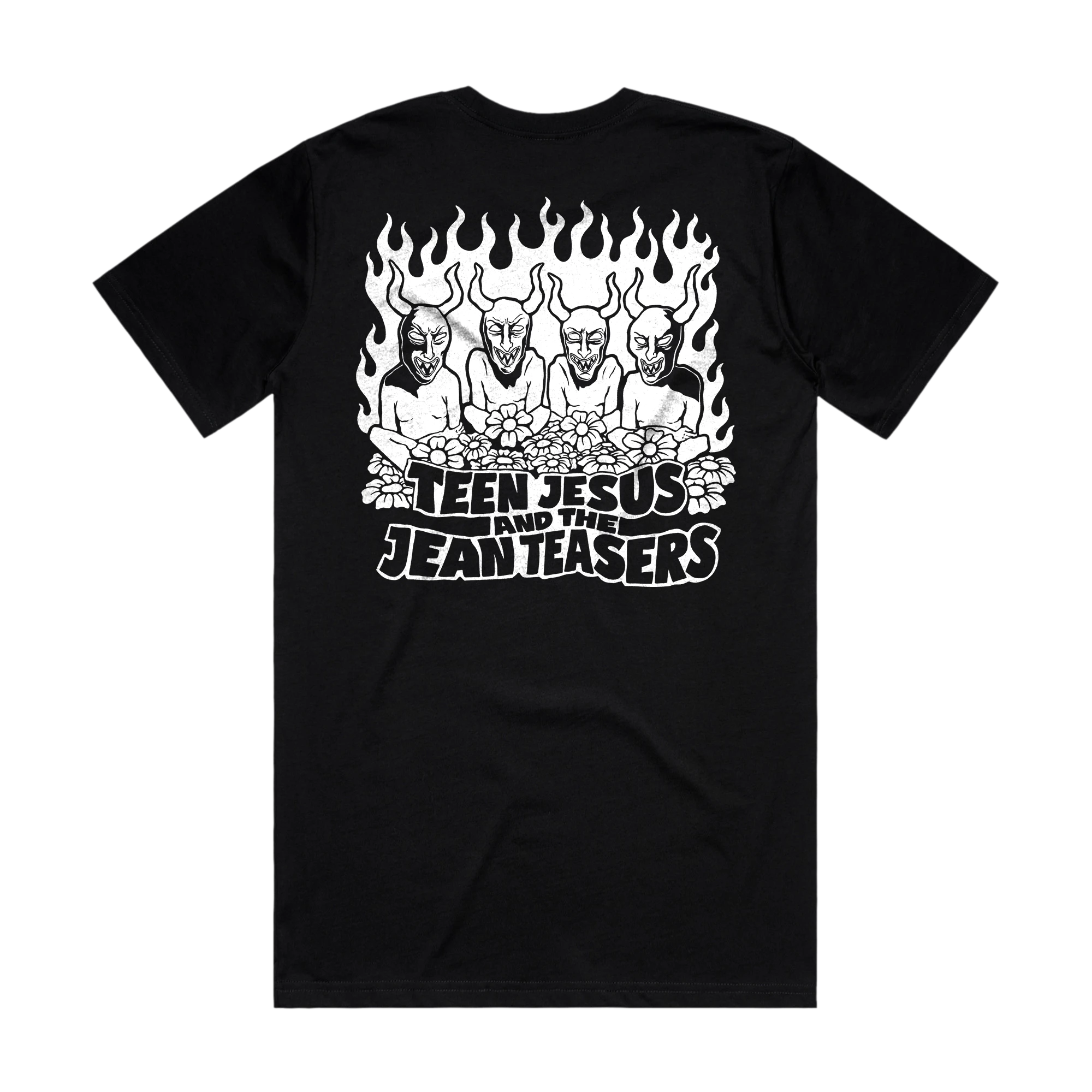 Teen Jesus And The Jean Teasers ILY Devil Flowers Tee (Black) + Album Digital Download 4 Teen Jesus And The Jean Teasers ILY Devil Flowers Tee (Black) + Album Digital Download - Image 2