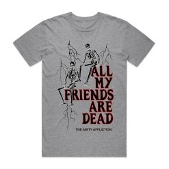 The Amity Affliction AMFAD Skeleton Tee (Grey Marle)