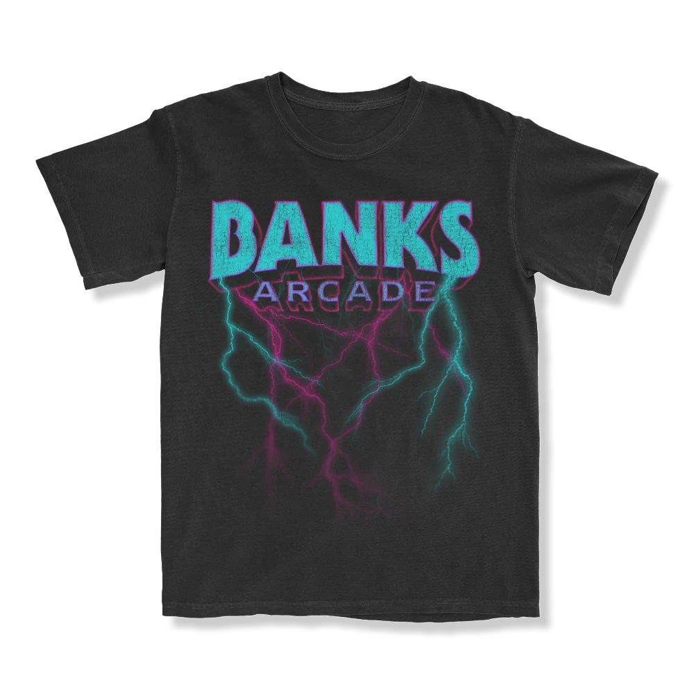 Lightning Tee (Black) Banks Arcade Lightning Tee (Black) -Cap Shop BanksArcade LightningTee