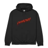 Chvrches Red Falloff Logo Hoodie (Black) -Cap Shop CHVRCHESRedFalloffLogoHoodie Black
