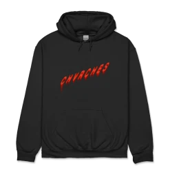 Chvrches Red Falloff Logo Hoodie (Black)