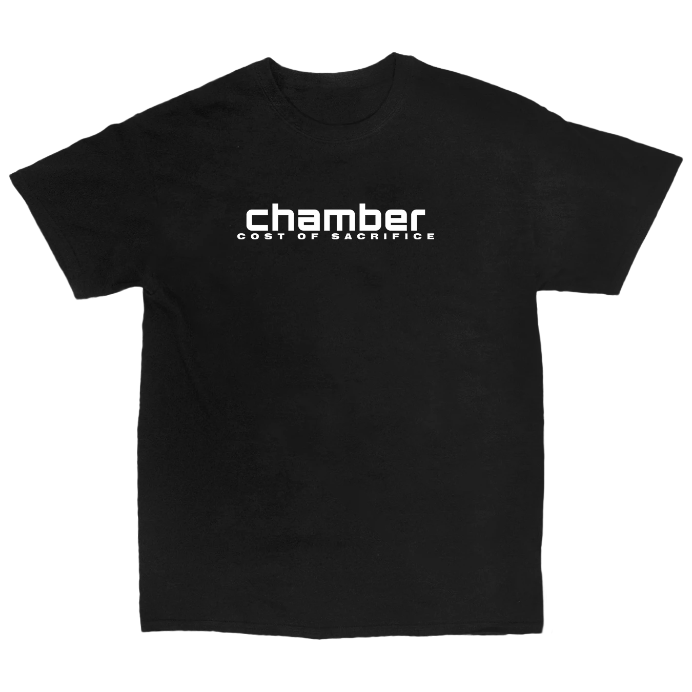 Cost of Sacrifice Tee (Black) Chamber Cost Of Sacrifice Tee (Black) -Cap Shop Chamber Tee Front Black