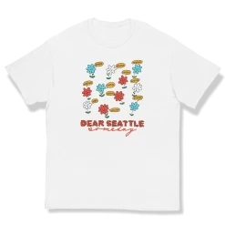 Dear Seattle Flowers Tee (White)