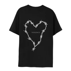 Frank Iero Barbed Wire Heart Tee (Black)