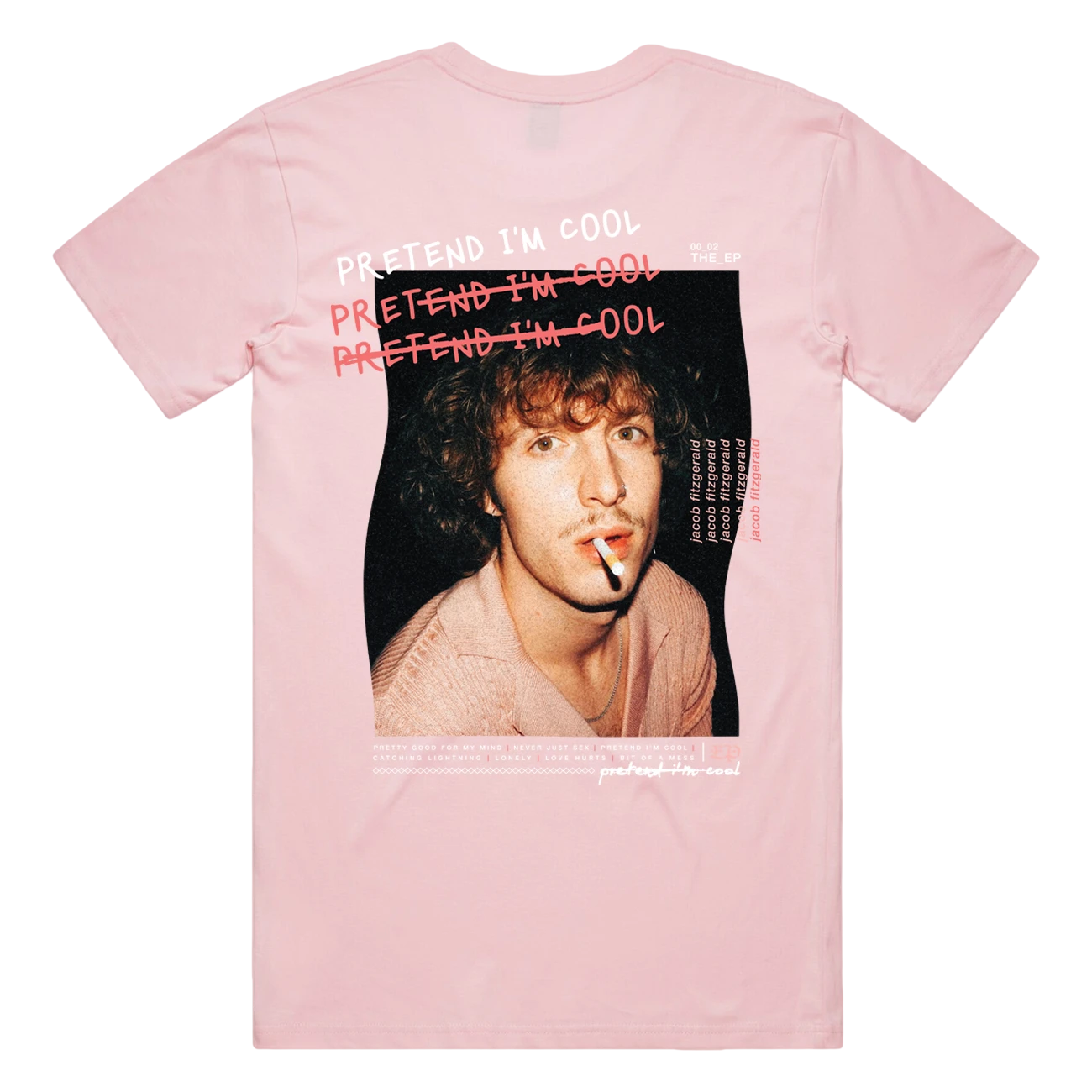 Jacob Fitzgerald Portrait Tee (Pale Pink) 5 Jacob Fitzgerald Portrait Tee (Pale Pink) - Image 3