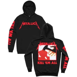 Metallica Kill 'Em All Hood (Black) 7 Metallica Kill 'Em All Hood (Black) -Cap Shop Metallica Kill Em All Hoodie Black