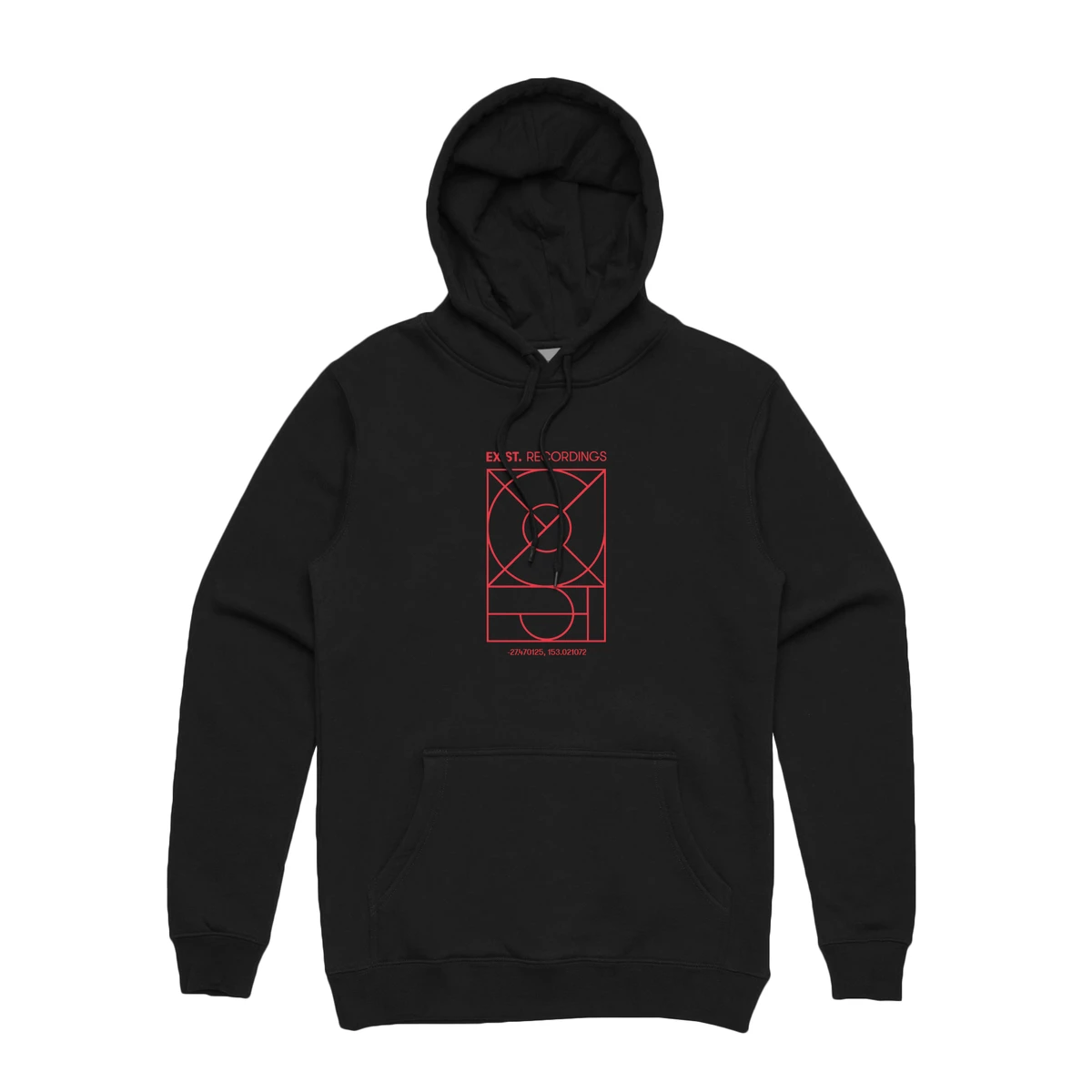 Exist. Recordings Red Logo Hoodie (Black) 2 Exist. Recordings Red Logo Hoodie (Black)