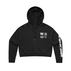 The Ghost Inside TGI Symbol Crop Hoodie (Black)