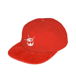 Triple J Embroidered Drum Logo Cord Cap (Red)