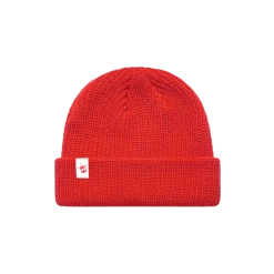 Triple J Drum Logo Cable Beanie (Red)