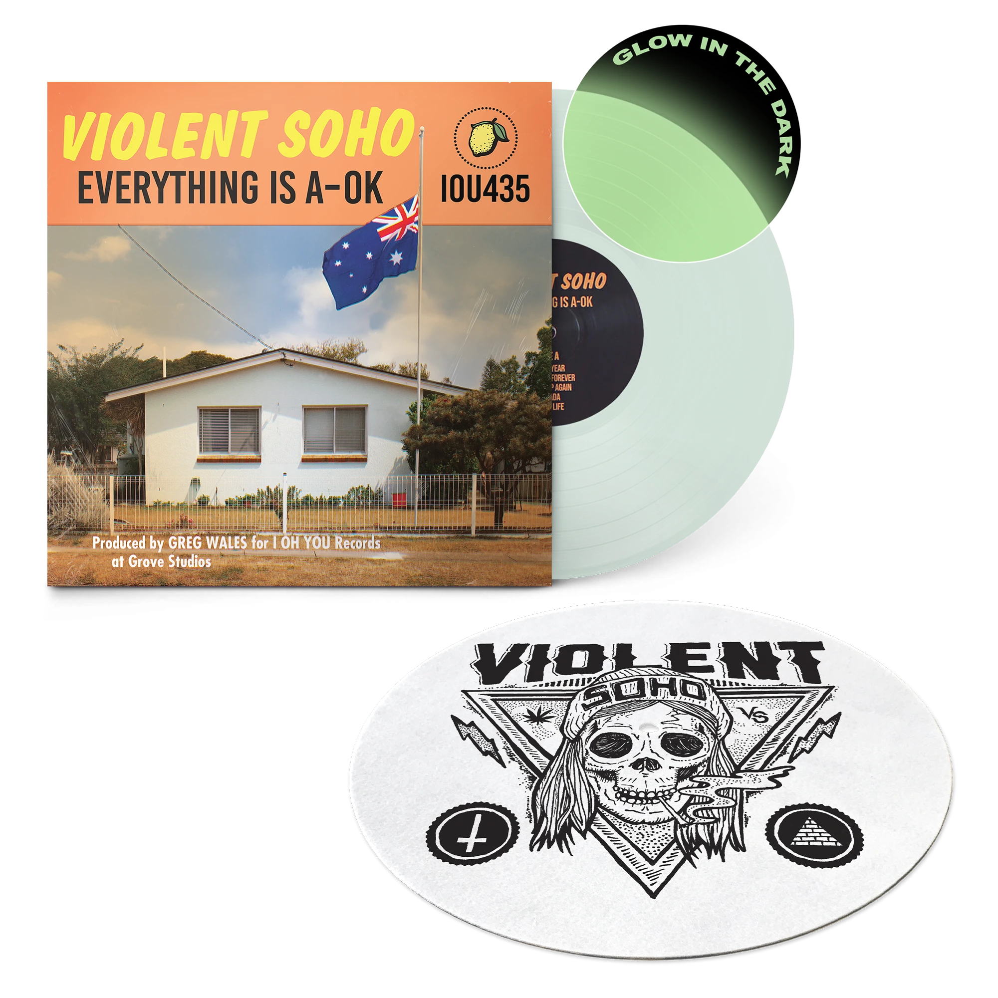 Violent Soho Everything Is A-OK Vinyl + Blazin' Skull Slipmat 4 Violent Soho Everything Is A-OK Vinyl + Blazin' Skull Slipmat - Image 2
