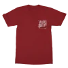 Yours Truly Self Care Crest Tee (Red) -Cap Shop YRSTRLY VINTAGE CREST CARDINAL MOCK 1