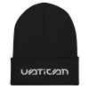 Vatican Logo Beanie -Cap Shop cuffed beanie black front 60813f9673bb4