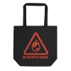 In Hearts Wake Kaliyuga Organic Tote Bag -Cap Shop eco tote bag black front 620484e0ed1d6