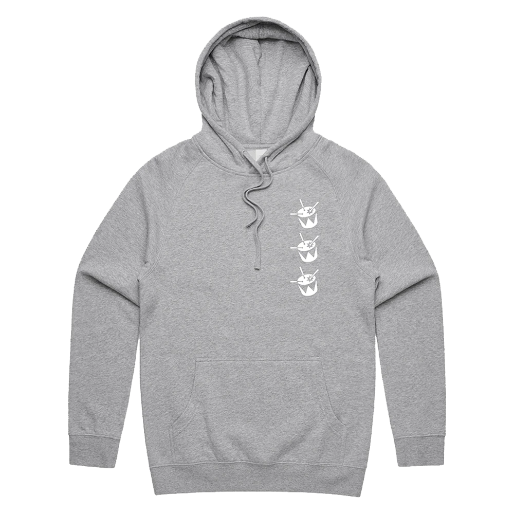 Triple J Drum Logo Hoodie (Grey) 3 Triple J Drum Logo Hoodie (Grey)