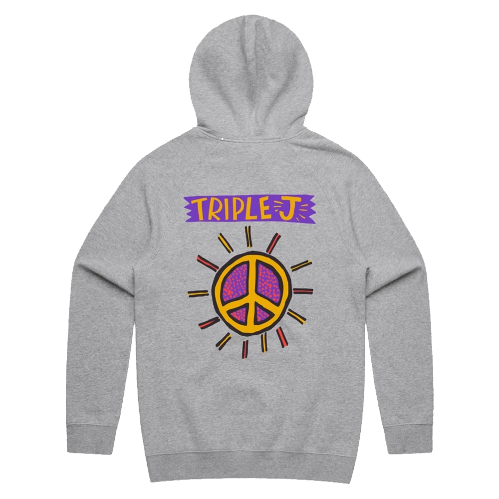 Triple J Peace Hoodie (Grey) 4 Triple J Peace Hoodie (Grey) - Image 2