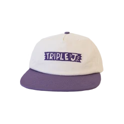 Triple J Vintage Canvas Hat (Purple/White)