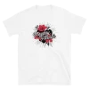 Mayday Parade Flower Heart Tee (White) -Cap Shop unisex basic softstyle t shirt white front 602a070b4fab9