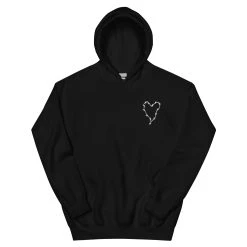 Frank Iero Barbed Wire Heart Hoodie (Black)